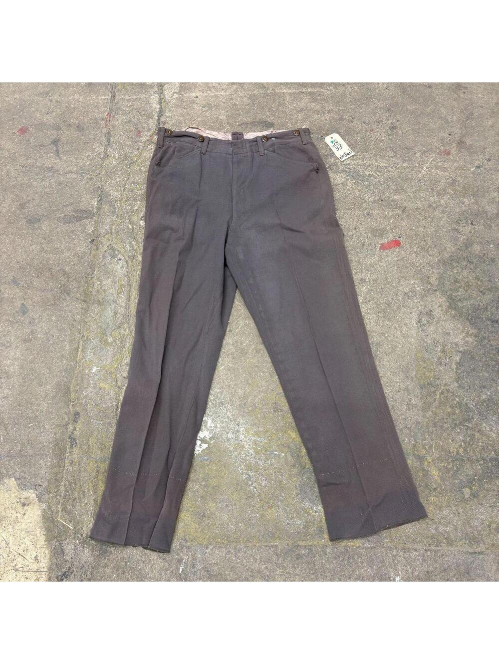 Brown Vintage Film Costume 30s 40s Antique Western Men’s Distressed Trousers